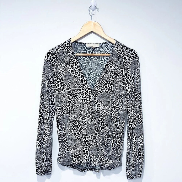 Michael Kors Tops - MICHAEL KORS Black & white Cheetah print ‎ top